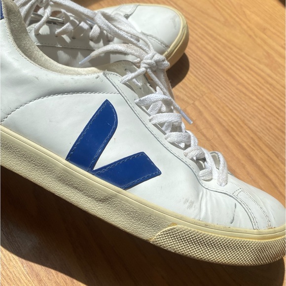 Veja Shoes White And Blue Veja Sneakers Mens Size Poshmark